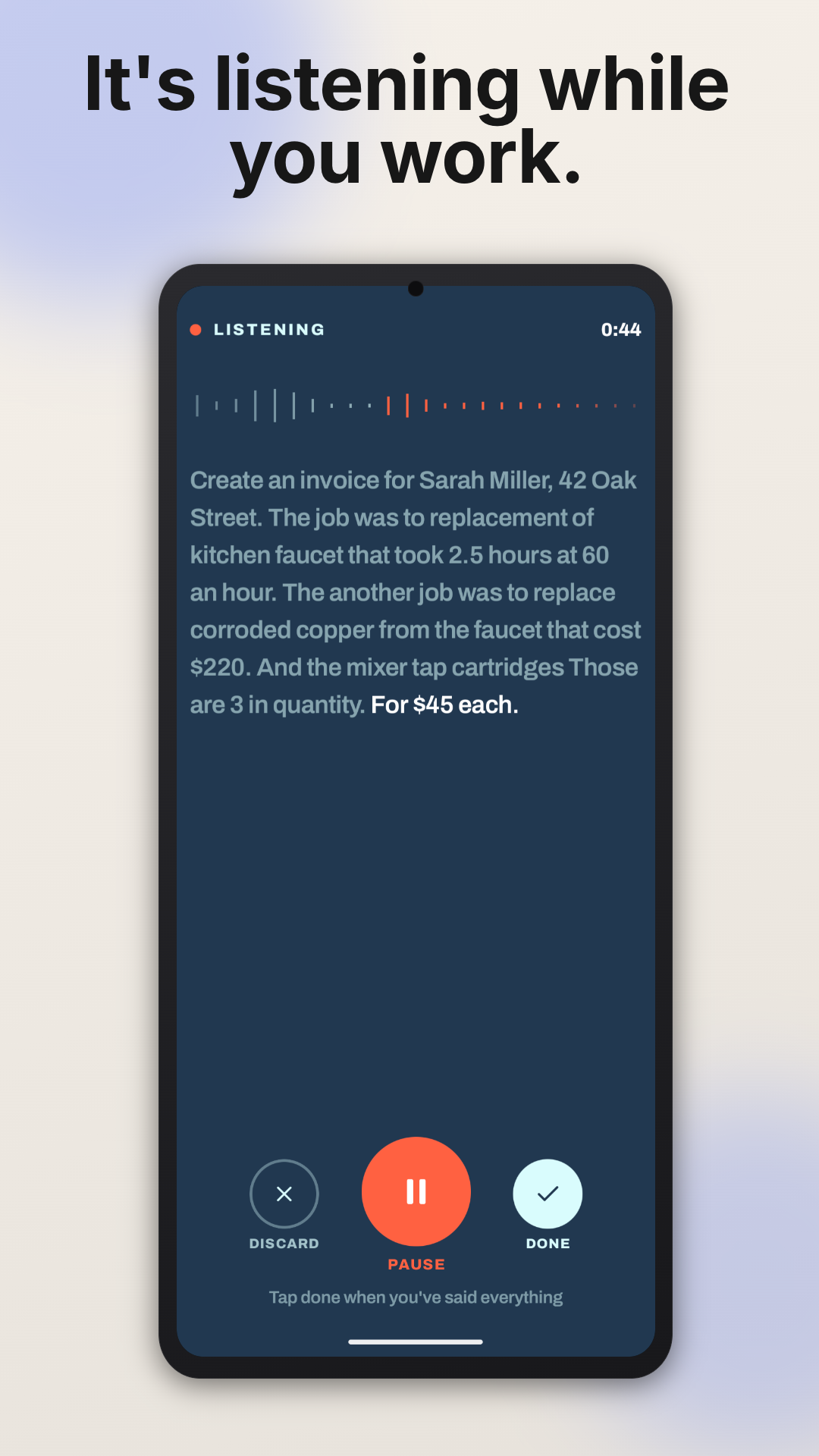 VoiceInvoice invoice preview